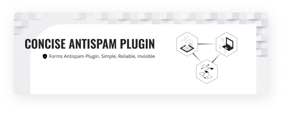 the visual shows screenshopt of Concise Studio antispam plugin, that can boost search engine optimization 